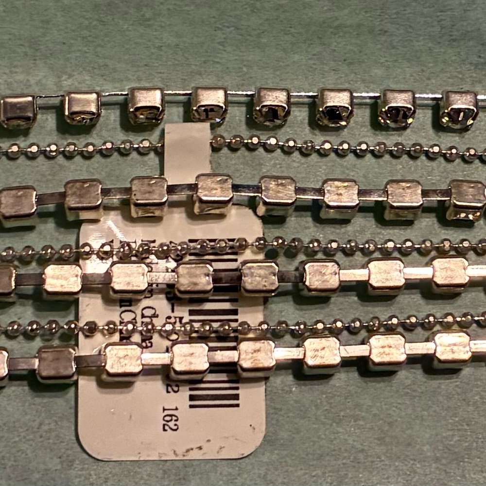 Claire's Silver Multi-Row Rhinestone Bracelet - Picture 3 of 5